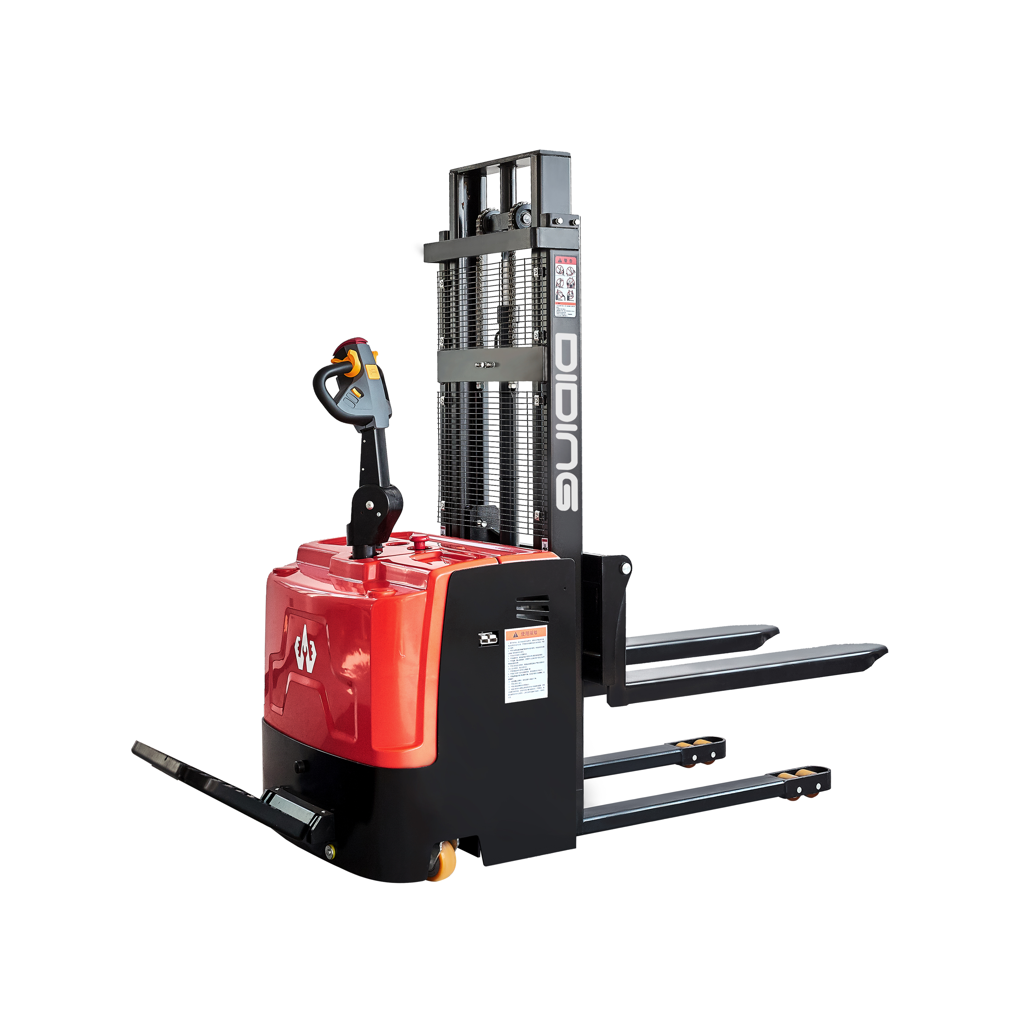 CDD-E High configuration standing electric stacker 