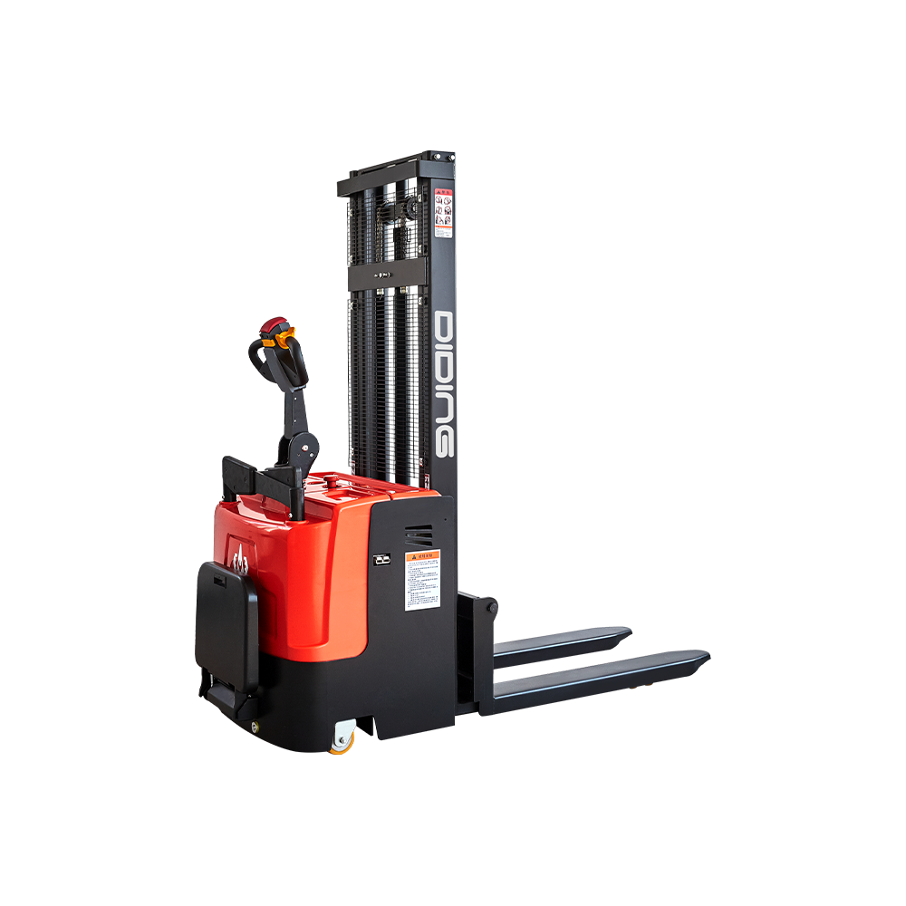 Why does a semi-electric stacker choose hydraulic drive for lifting?